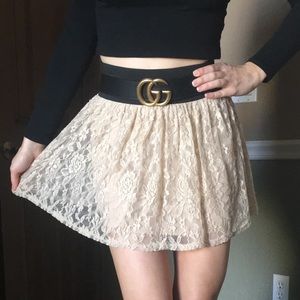 Beautiful lace tan/black skirt